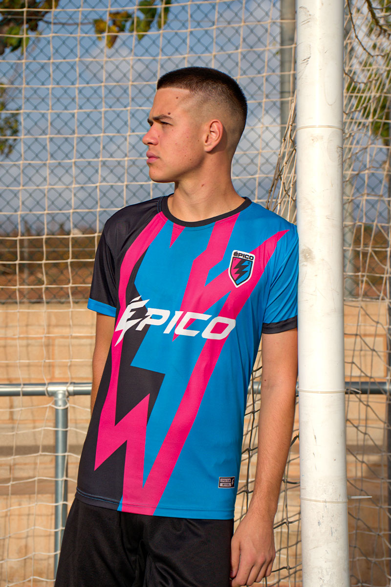 Camiseta Épico F.C Rosa y Azul