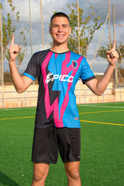 Camiseta Épico F.C Rosa y Azul